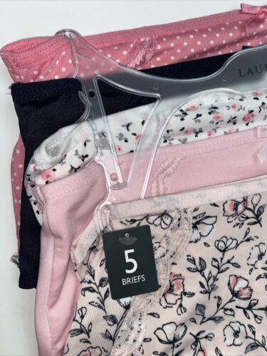 LAURA ASHLEY~5 Pack FIT PANTIES~MULTICOLOR~STYLE # LS7684~ALL SIZES~GREAT FIT!