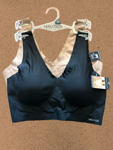 NÁUTICA 2~PACK INTIMATES LOUNGE SIZE M BRAS LASER CUT MULTICOLOR-NT3794~MSRP$48