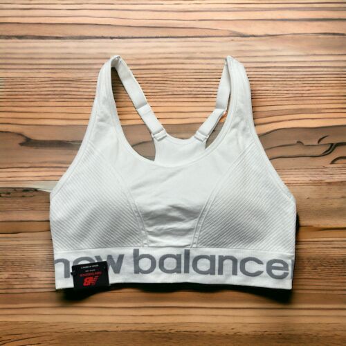 NEW BALANCE Medium Impact Sports Bra Style R000300~PLUS Sze XXL~WHITE~EXCELLENT
