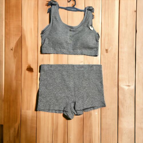 LUCKY BRAND~SET GRAY BRA~ BOYSHORT PANTY ~STYLE LVD14340X~2X ~UNIQUE!!