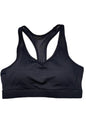 REEBOK MATCH BRA BLACK /BLACK MESH REW211BR02006 LARGE MSRP $40 NEW