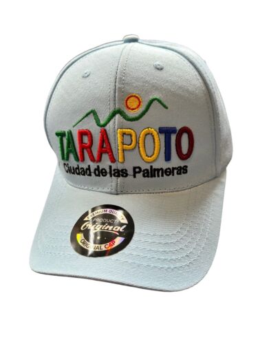TARAPOTO~Peruvian Amazon Side~Hat Cap Blue Embroidered Multicolor Strap Back NEW