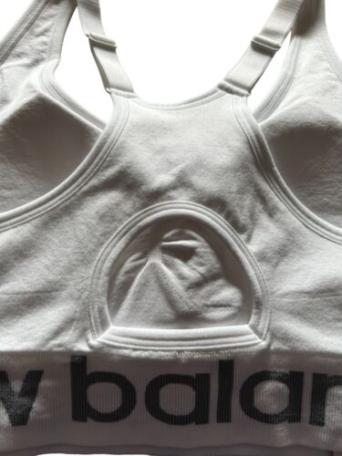 NEW BALANCE Medium Impact Sports Bra Style R000300~ Size XL~WHITE~ EXCELLENT FIT