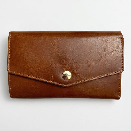 LODIS Mónica Women’s Glaze, Leather Large Flap, Trifold Wallet NWT