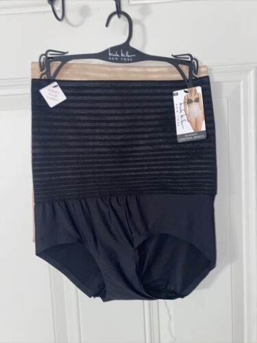 NICOLE MILLER~2 Pk~Hi-Waist Control Brief ~Style NM7616~TONES YOUR TUMMY~Medium