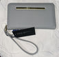 STEVE MADDEN WALLET WRISTLET MOSS/GRAY BZIPPY
