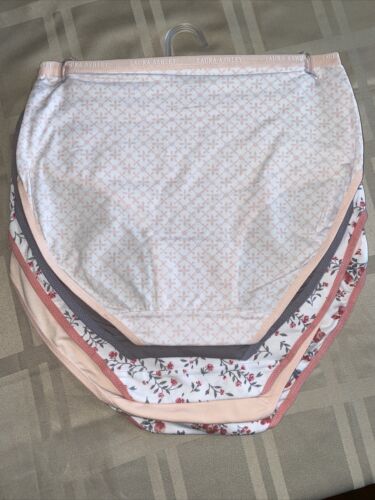 LAURA ASHLEY Intimates Cotton-Spandex Brief Panties~Size M~5 pair Style LS9221