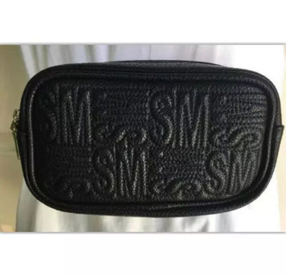 Steve Madden Fanny Pack Black Faux Leather- Steve Madden Logo UNISEX-RARE FIND!!