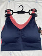 Delta Burke 2-Pack Seamless Bras 1X Soft Comfort Lounge Removable Pads~DB5496