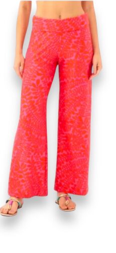 Trina Turk Bal Harbour RollOn CoverUp Pants MED~Bicolor Floral NWT~MSRP$168~CHIC