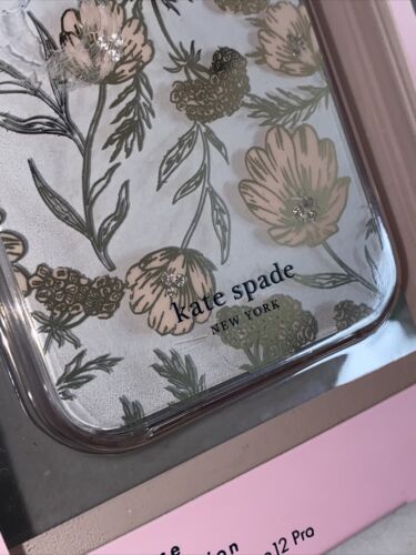 Kate Spade New York Protective Case iPhone 12 & 12 Pro Floral Clear Rhinestone