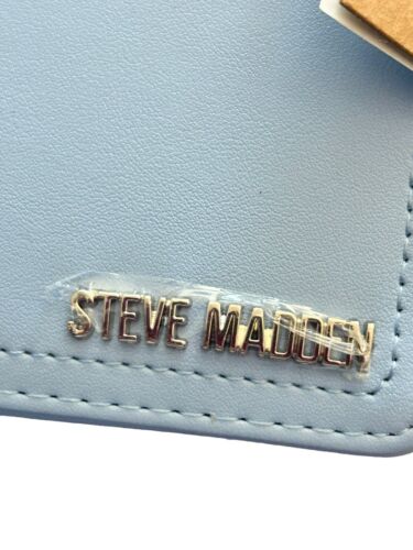 STEVE MADDEN Woman's Wallet Bifold BALLEN-G Soft Textured Cornflower BEAUTIFUL!