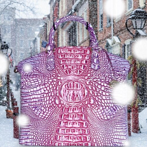 Brahmin Large Duxbury Satchel Bag Boysenberry Ombre Melbourne~Genuine Leather❤️