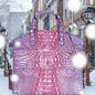 Brahmin Large Duxbury Satchel Bag Boysenberry Ombre Melbourne~Genuine Leather❤️
