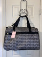 Juicy Couture Women Gothic Stat Black Our Zips Say It All Duffle Weekender Bag