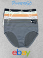 NAUTICA~NT9935 -5 PCK SIZE 3X~MULTICOLOR~SOFT HIGH WAIST BRIEF PANTIES GREAT FIT