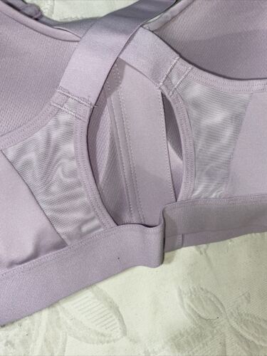 LAYER 8 MAXIMUM SUPPORT SIZE MEDIUM SPORT BRA FITTED LAVENDER Front Zipper-NEW