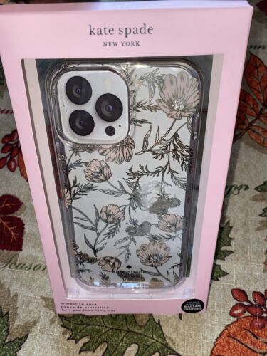 Kate Spade New York Protective Case iPhone 13 ProMax Floral&Gold Rhinestone 6.7