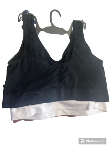 Delta Burke 3-Pack Seamless Bras Size 2X Soft Comfort Lounge Removable Pads NEW