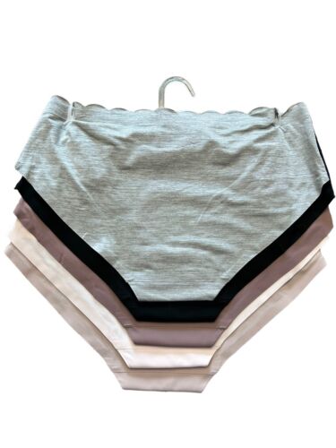 DANSKIN INTIMATES 5 Pack~Multicolor~No Show Panties Size M~ Style DS7254~UNIQUE