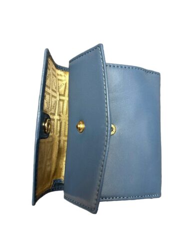 LODIS BLUE Classic Premium Leather RFID Double Flap-Snap Wallet Cardholder~GREAT