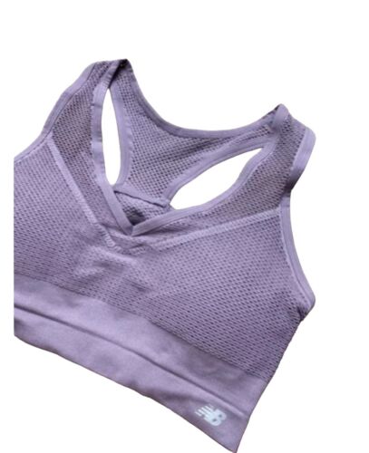 New Balance Sports Bra Cashmere Lilac Style 7454 Removable Cups Size XLarge