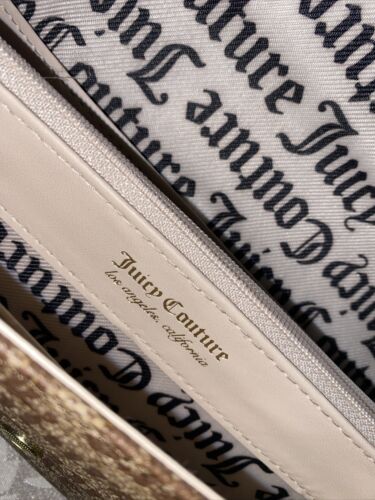 JUICY COUTURE GLAM ELONGATED FLAP WALLET~CLUTCH CHESTNUT CHINO LOGO~JUST FOR YOU