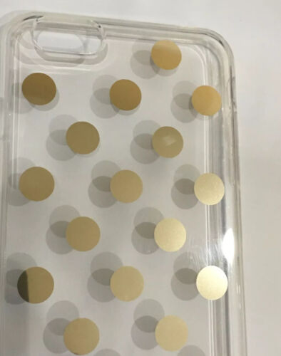 Kate Spade Phone Case iPhone 8/7/6s/6 PLUS  Gold Polka Dots New in Box