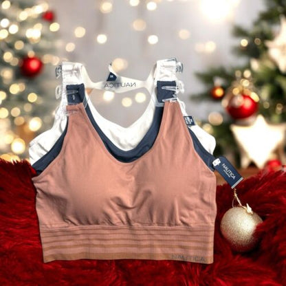 NÁUTICA 3 PACK INTIMATES LOUNGE COMFORT BRAS SIZE 3X STYLE NT8487 BEAUTIFUL!