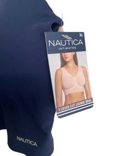 NÁUTICA 3~PACK INTIMATES LOUNGE SIZE XL BRAS LASER CUT MULTICOLOR-NT3794~MSRP$58