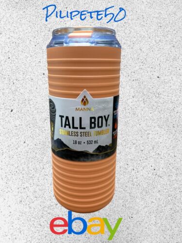 MANNA 18 oz TALL BOY TRAVELER TEXTURE INSULATED STAINLESS STEEL TUMBLER~46281