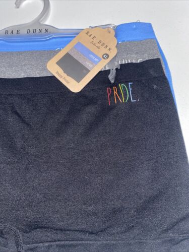 Rae Dunn Boyshort Underwear Panties 3-Pair Seamless Size: XL- Multicolor~CUTE!