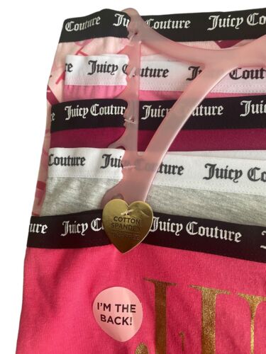 Juicy Couture~Women Boyshort Underwear Panties Cotton Blend 5-Pair JC7530~WOW~L