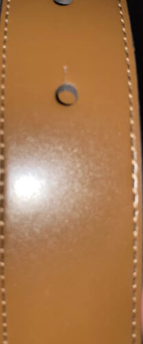 Michael Kors Belt Reversible Luggage/Mocha With Silver Mk Logo Buckle Beautiful