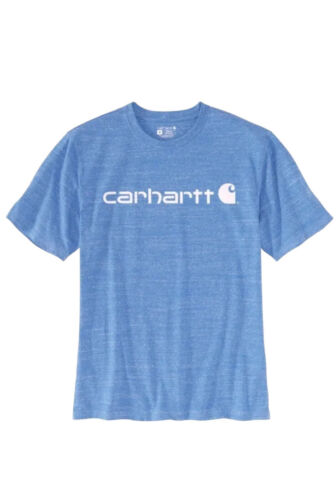 Carhartt Blue XL Men's Loose Fit Heavyweight Short-Sleeve Logo Graphic T-Shirt