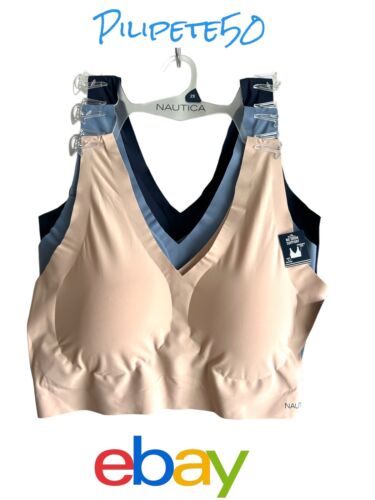 NÁUTICA 3~PACK INTIMATES LOUNGE SIZE 2XL BRAS LASER CUT -NT2081 -BEAUTIFUL!