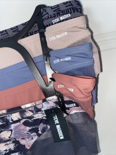 Steve Madden ~ 5-Pair Women's Bikini Underwear Cotton & Nylon Blend ~LARGE~CUTE!