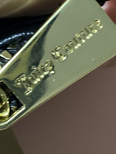 JUICY COUTURE  VINTAGE ROSE BLACK ZIPPERED UP MULTI CARD-CASE KEY RING WALLET