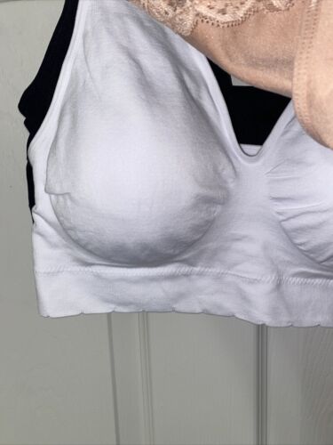 Delta Burke 3-Pack Seamless Bras Size 2X Soft Comfort Lounge Removable Pads