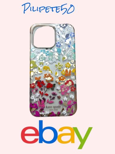 Kate Spade Phone Case for iPhone 14 PRO MAX~6.1” Floral W/Gold Foil MagSafe WOW!