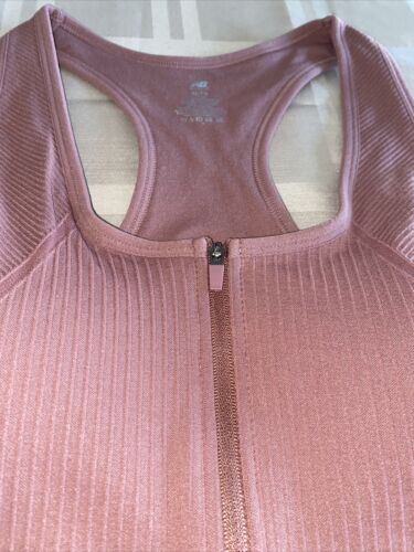 NEW BALANCE Medium Impact Sports Bra Style  111155 Dark Oxide FRONT ZIP XL~CUTE!
