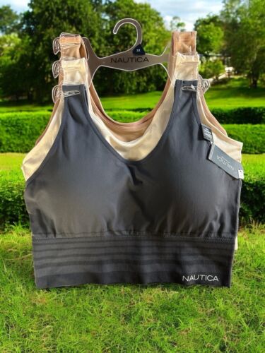 NÁUTICA 3 PACK INTIMATES LOUNGE COMFORT BRAS SIZE 3X STYLE NT8487 BEAUTIFUL!
