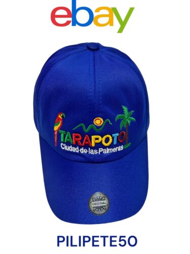 TARAPOTO~Peruvian Amazon Side~Hat Cap Blue Embroidered Multicolor Strap Back NEW