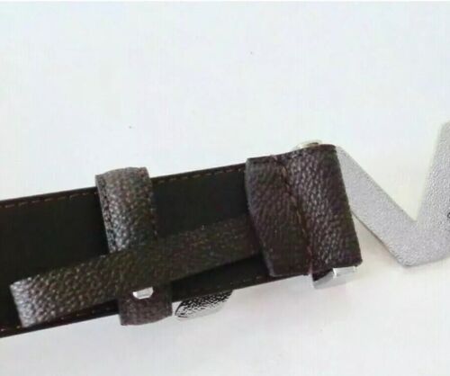 MICHAEL KORS BELT BROWN WITH PRINTED MK LOGO SILVER MK BUCKLE MSRP $48