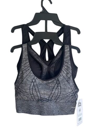 RBX Sport Bras 2 Pack Racer Back~Multicolor~Size Medium~Style: CR4207~REAR FIND!