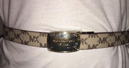 MICHAEL KORS BELT REVERSIBLE SKINNY WITH GOLD BUCKLE