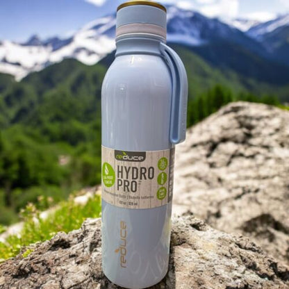 REDUCE Hydro PRO Vacuum Insulated Light Blue Stainless Steel Water Bottle 28 oz
