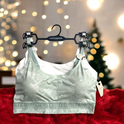 Lucky Brand 2 WIRELESS LOUNGE BRA'S Removable Pads LVD00159X Size 1X NWT $68
