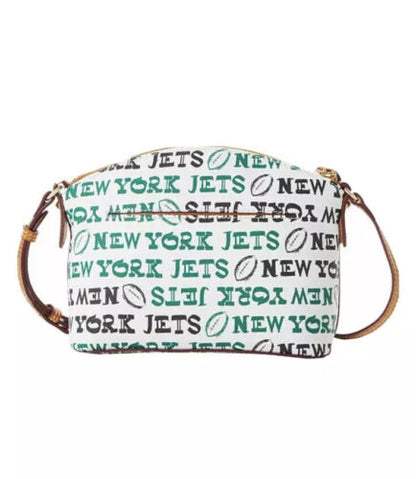 Dooney & Bourke NFL New York Jets Suki Crossbody White Multi $168 NWT