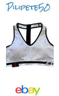 New Balance Medium Impact Sports Bra Style 7462 White/Black Size XXL NEW